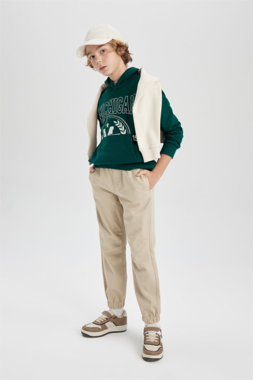 BOYS & TEENS Beige Boy Jogger Pants