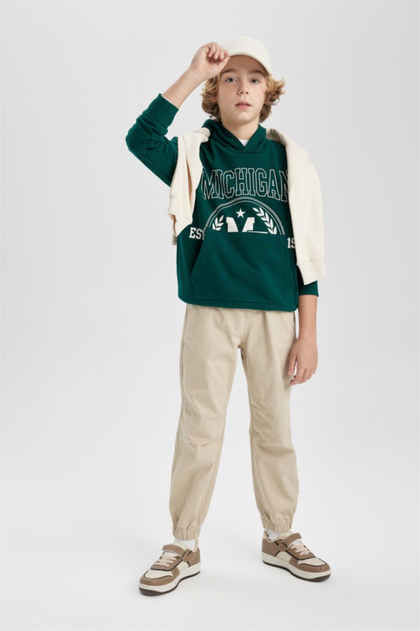 BOYS & TEENS Beige Boy Jogger Pants