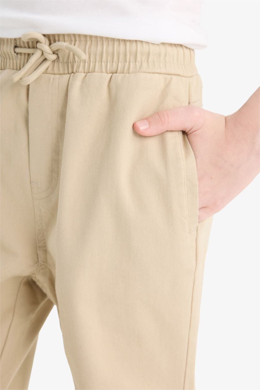 Young Boys - Teen Boys Beige Boy Elastic Leg Gabardine Joggers