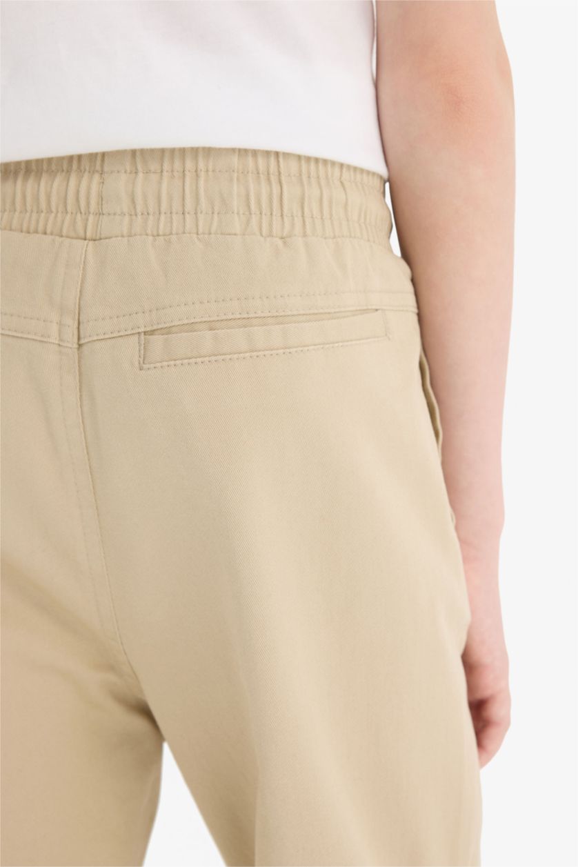 Young Boys - Teen Boys Beige Boy Elastic Leg Gabardine Joggers
