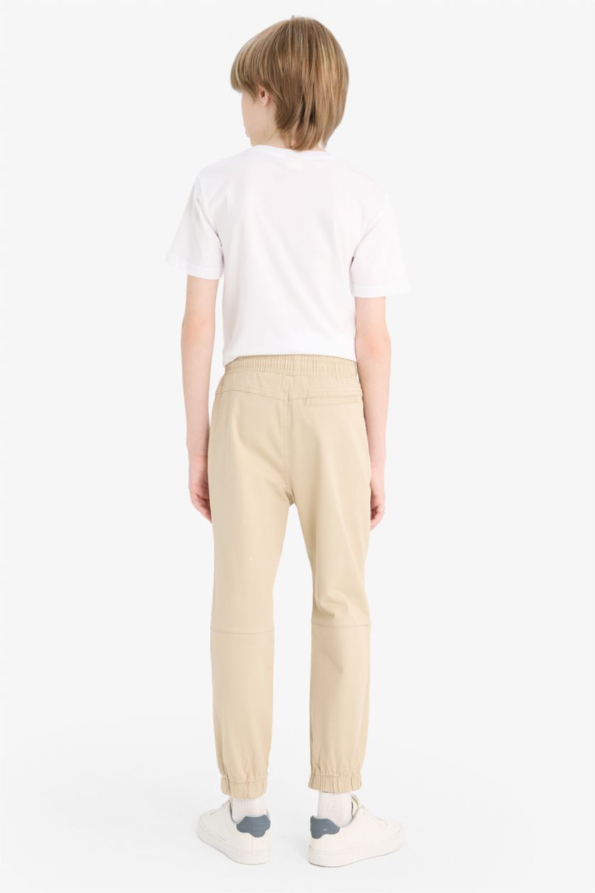 Young Boys - Teen Boys Beige Boy Elastic Leg Gabardine Joggers