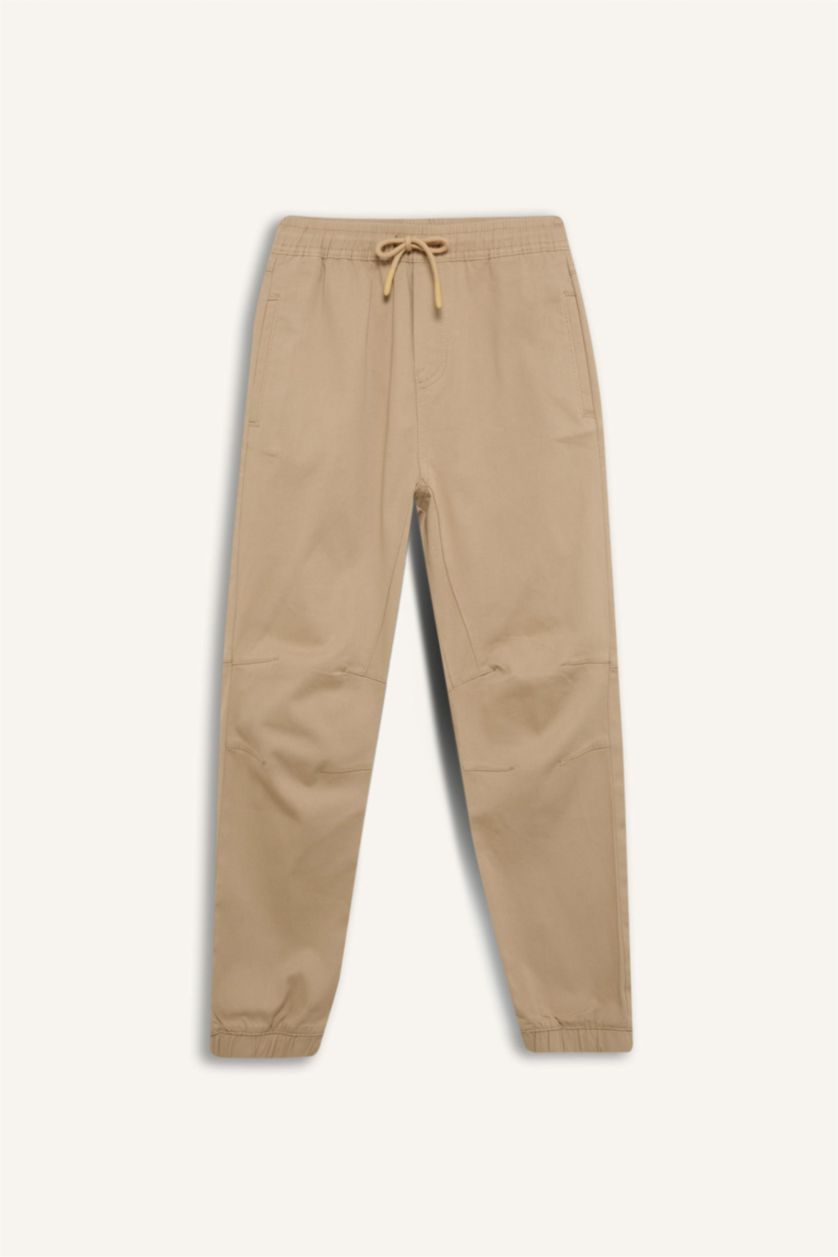 Young Boys - Teen Boys Beige Boy Elastic Leg Gabardine Joggers