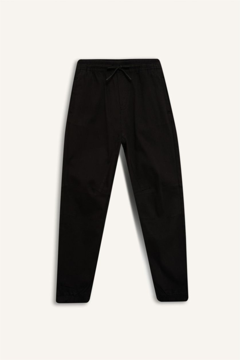 BOYS & TEENS Black Boy Gabardine Joggers