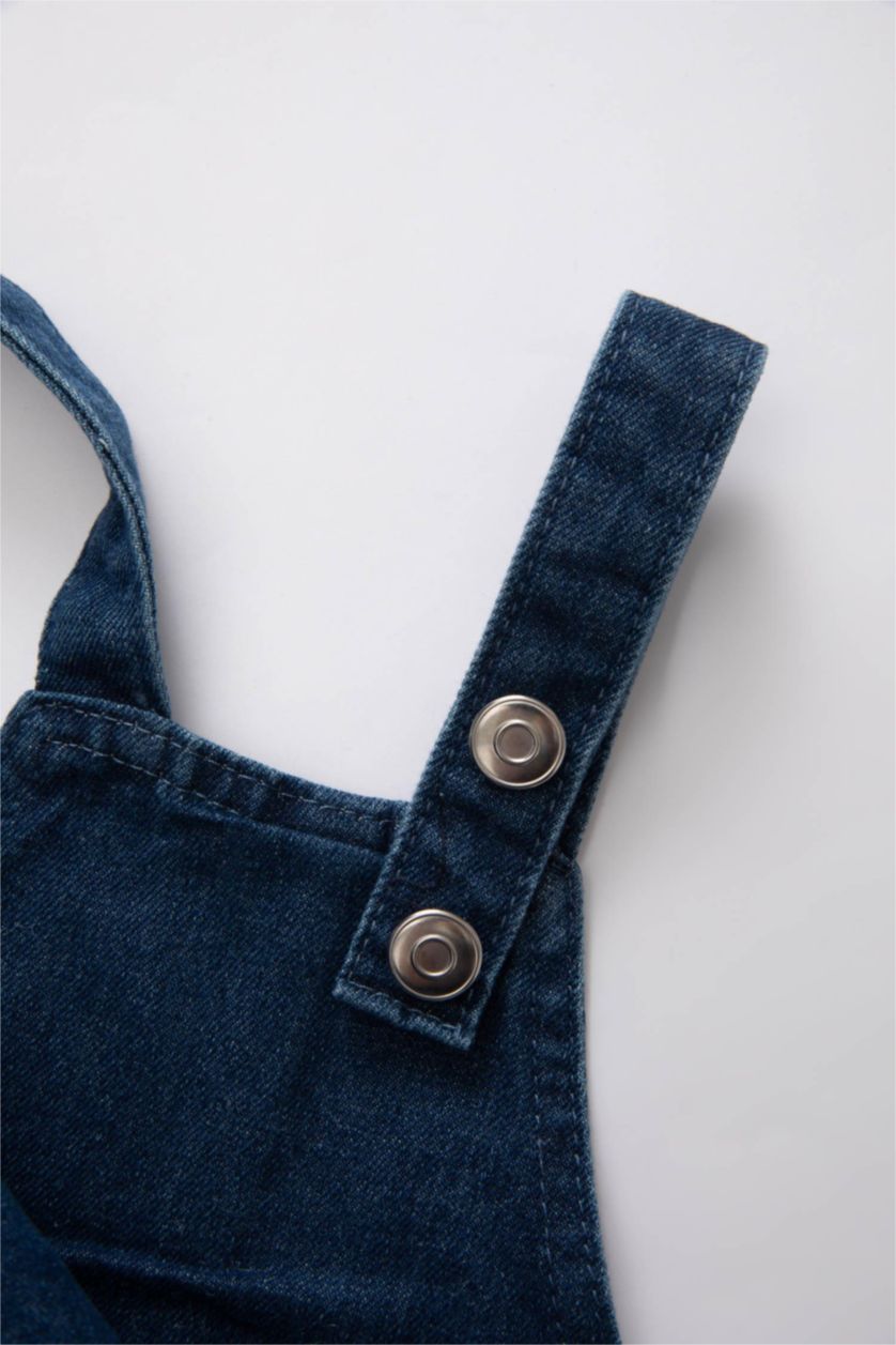 BABY BOY Blue Baby Boy Label Printed Jean Jumpsuit