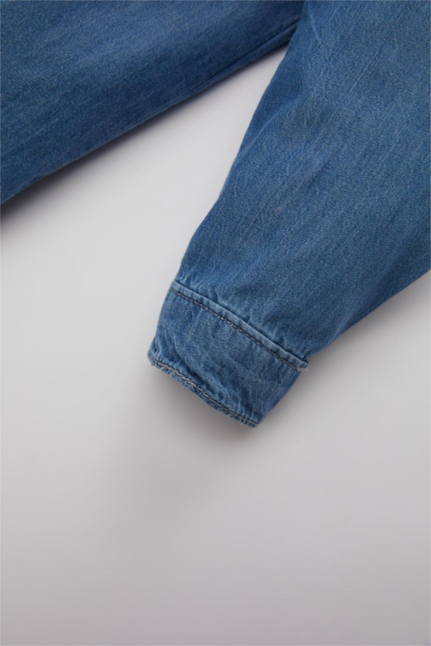 BABY BOY Light Blue Baby Boy Long Sleeve Jean Shirt