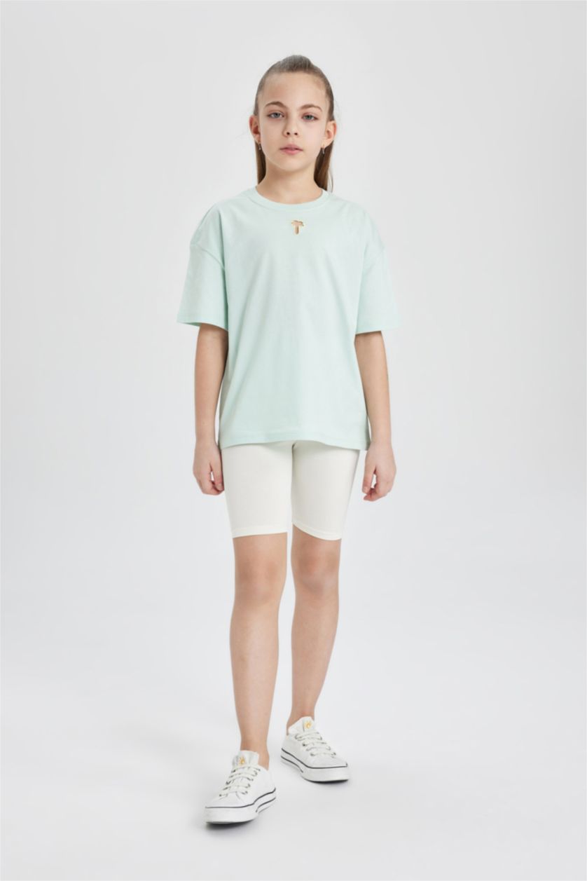 بنات نعناع تيشيرت بناتي نص كم قصة مريحة