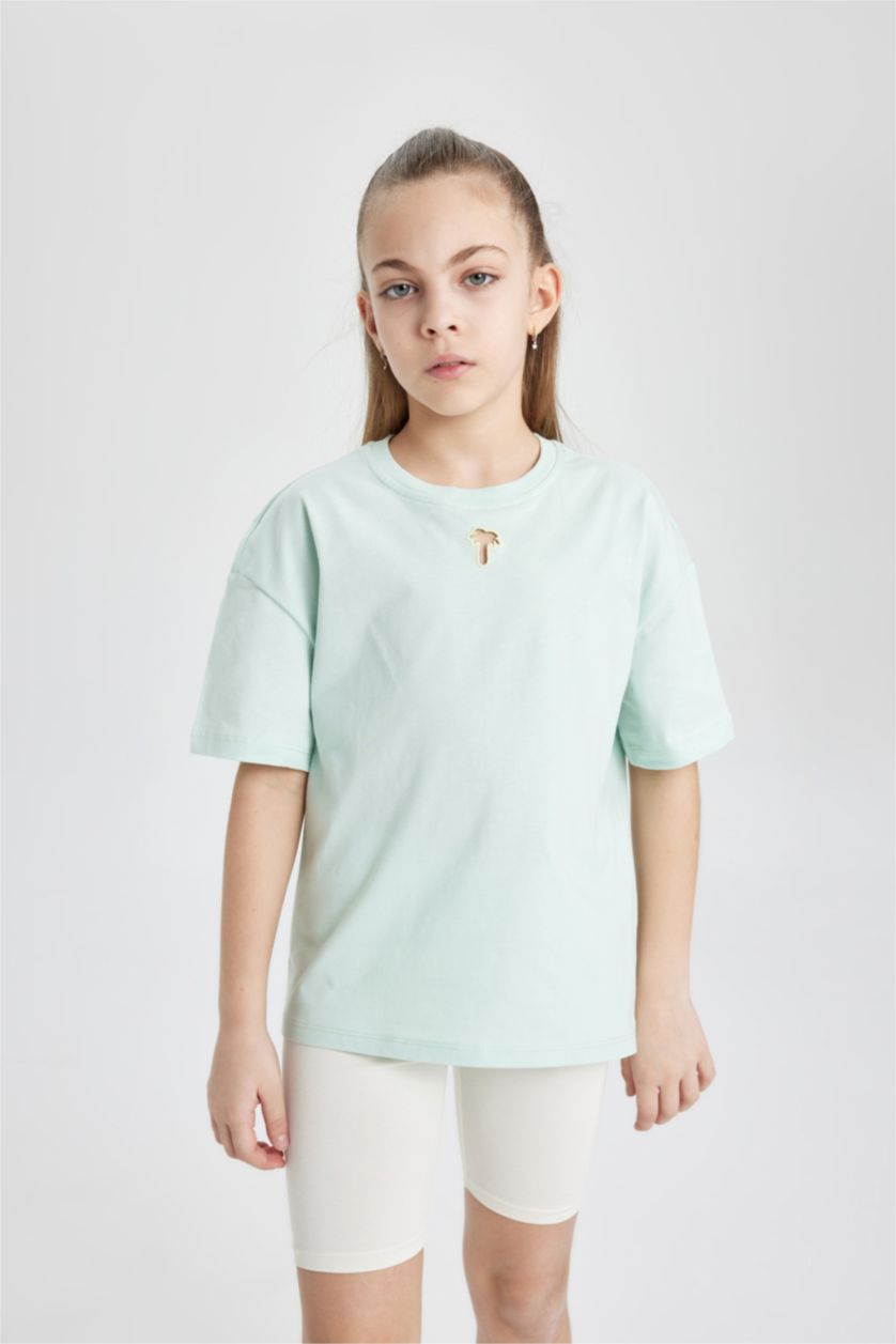 بنات نعناع تيشيرت بناتي نص كم قصة مريحة