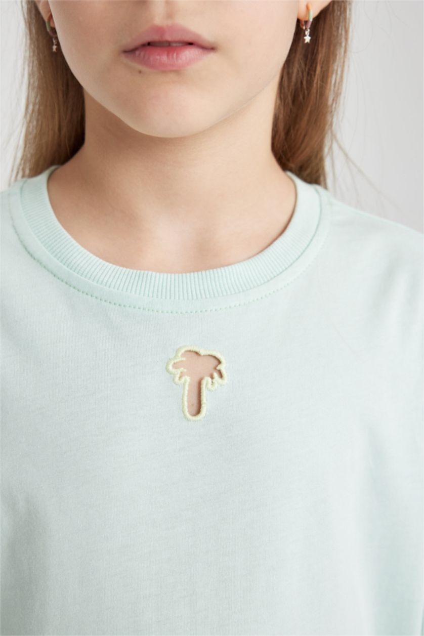 بنات نعناع تيشيرت بناتي نص كم قصة مريحة