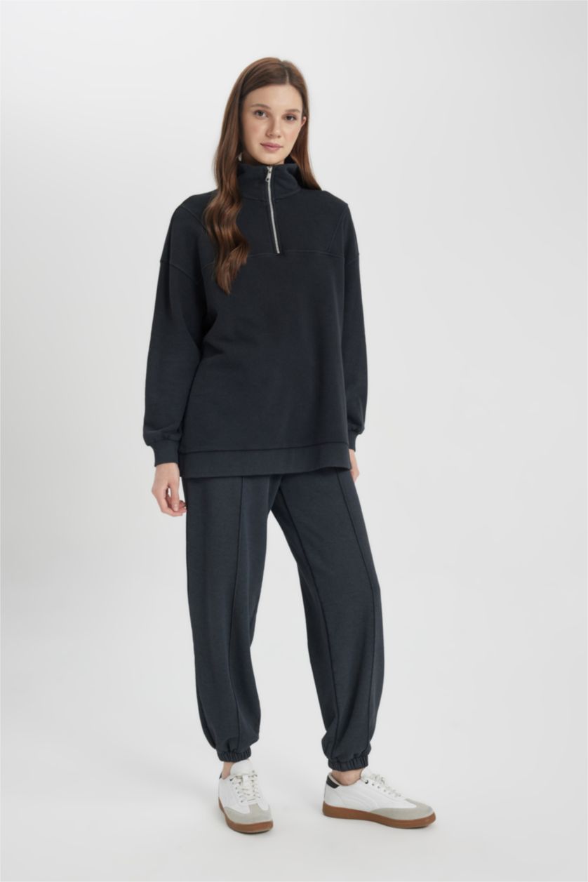 WOMAN Black Regular Fit Trousers