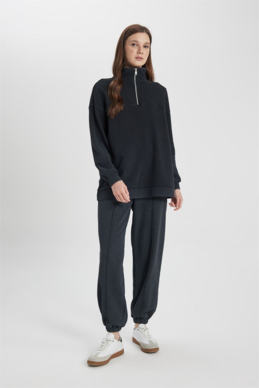 WOMAN Black Regular Fit Trousers