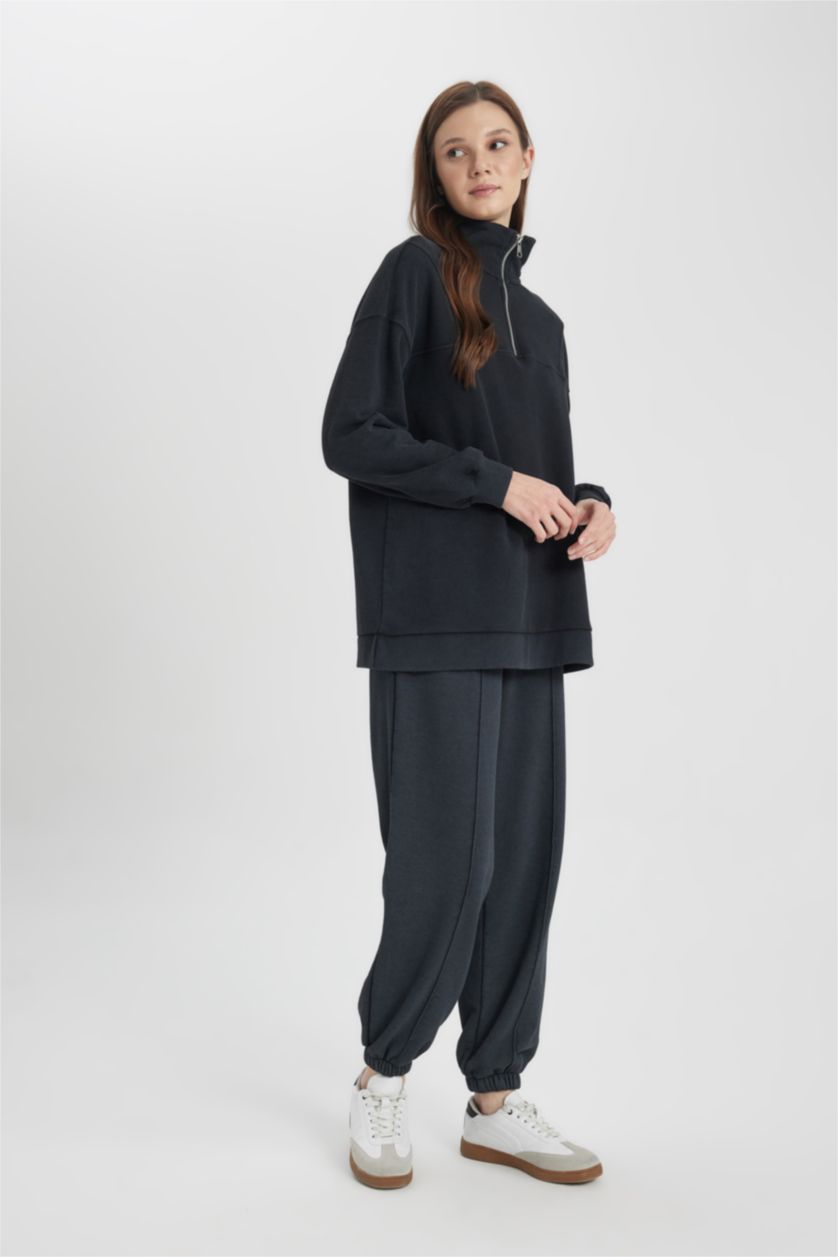 WOMAN Black Regular Fit Trousers