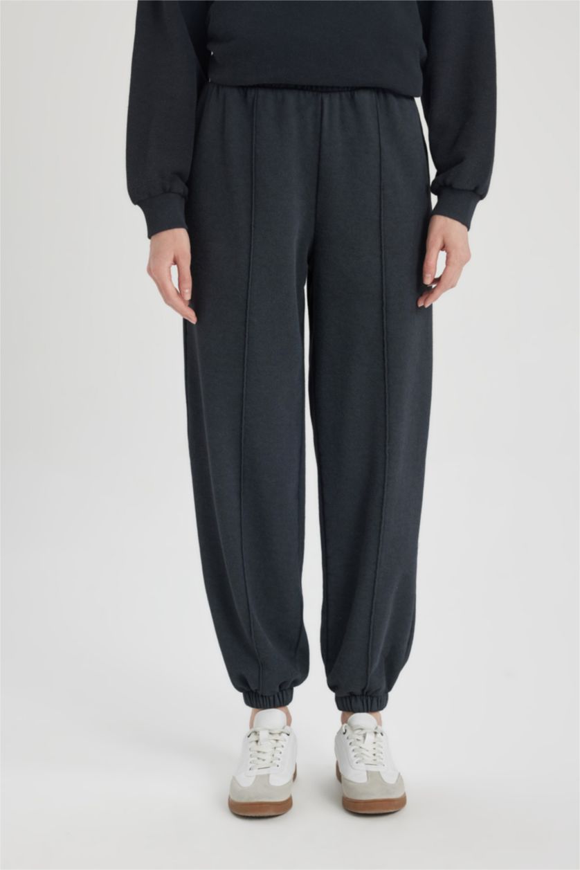 WOMAN Black Regular Fit Trousers