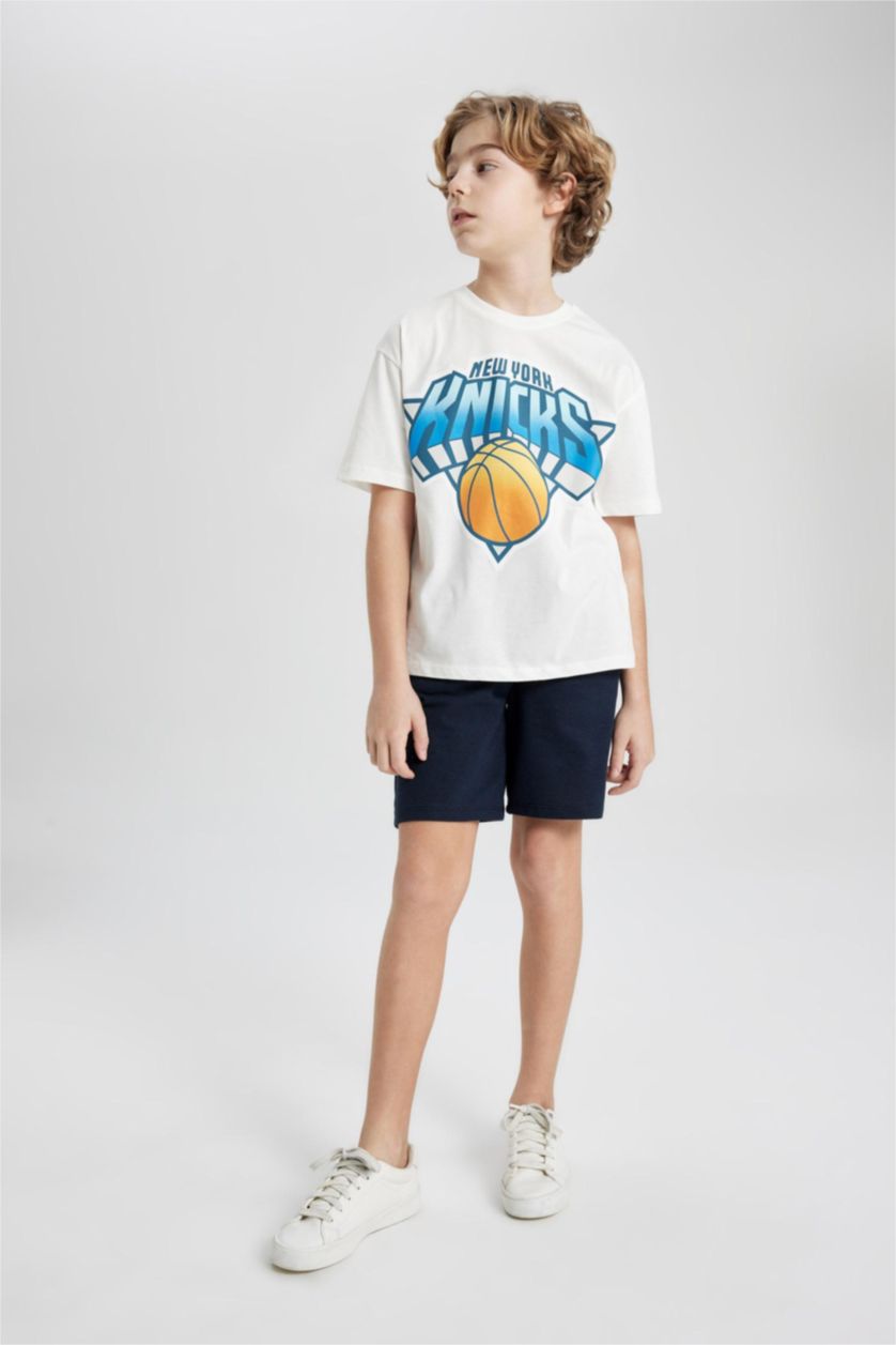 أولاد بيج فاتح تيشيرت نص كم اولادي واسع من NBA New York Knicks