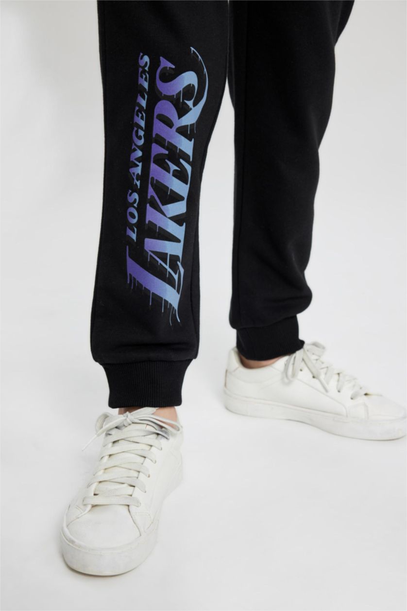 Erkek Çocuk - Genç Erkek Siyah Erkek Çocuk NBA Los Angeles Lakers Baskılı Eşofman Altı