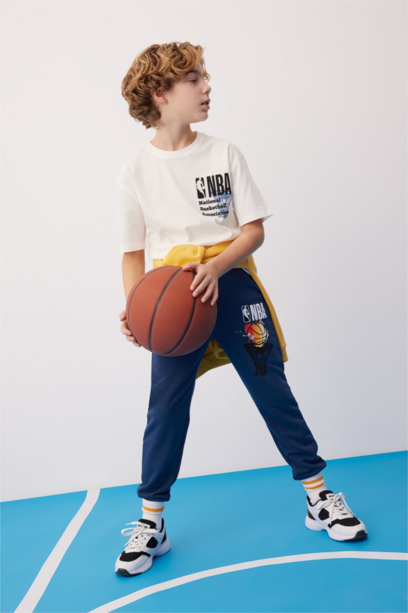 GARÇONS Indigo Pantalon De Jogging NBA Wordmark Pour Garçon