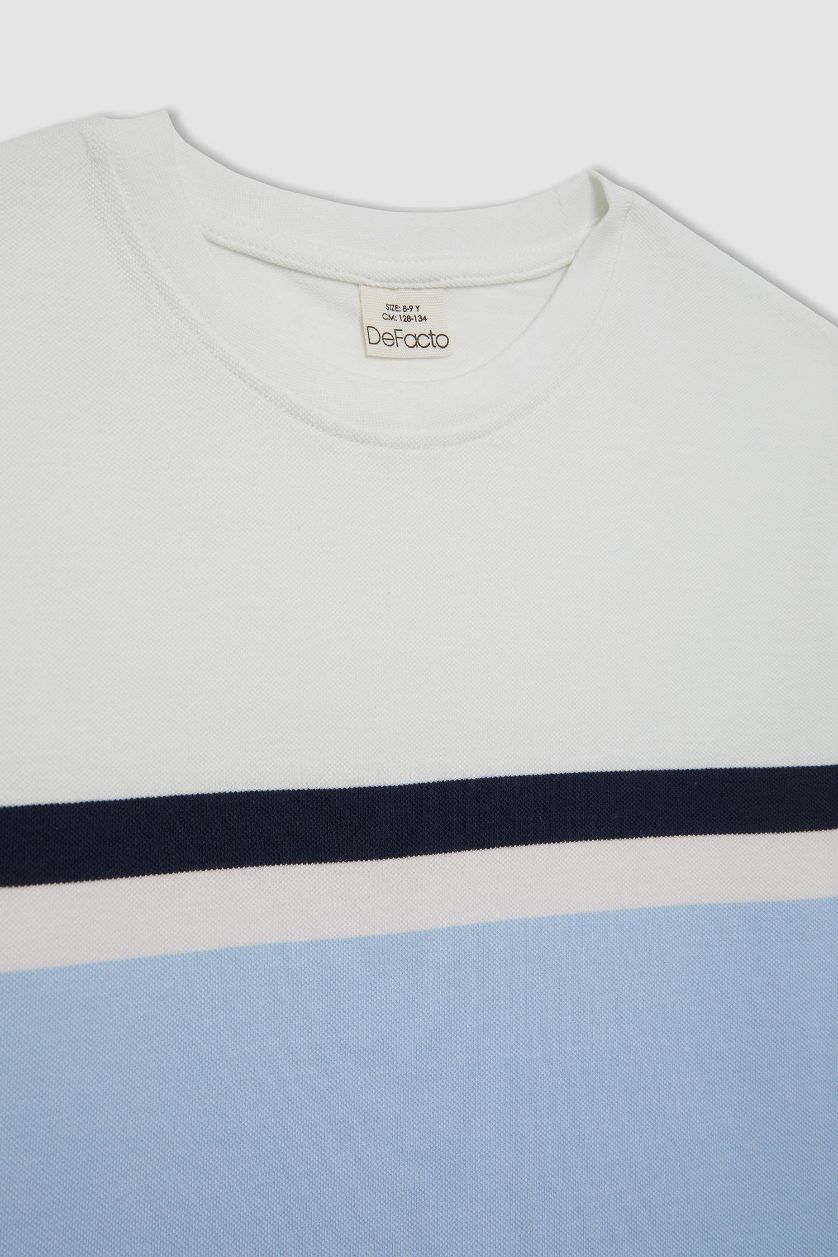 أولاد بيج فاتح تيشيرت ولادي ملون نص ردن قصة عادية بياخة مستديرة