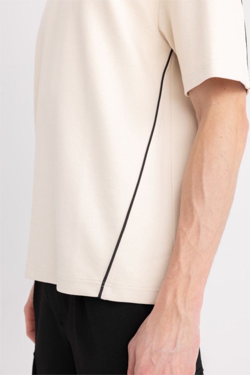 MAN Light Stone Oversize Fit Crew Neck Short Sleeve T-Shirt