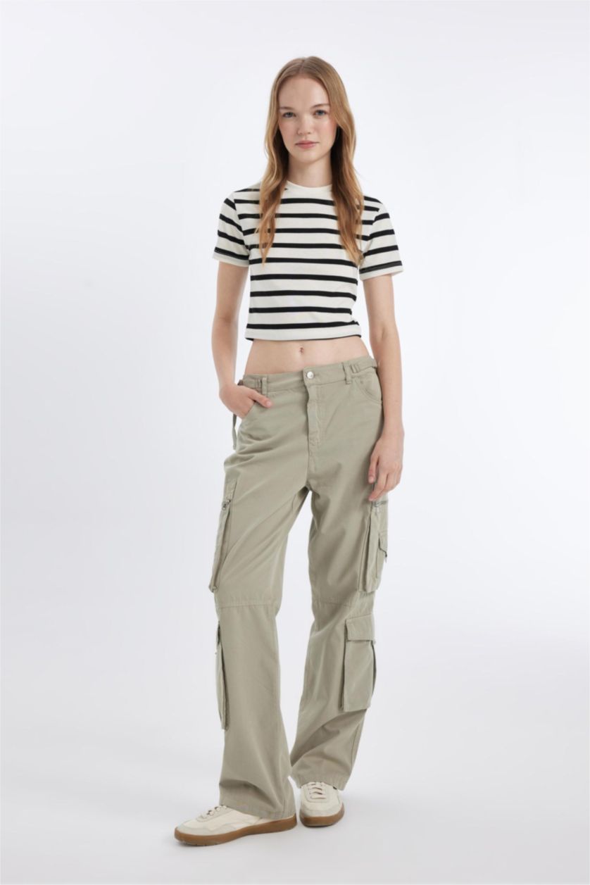 Әйелдерге Жасыл Coool тік пішім габардин Шалбар