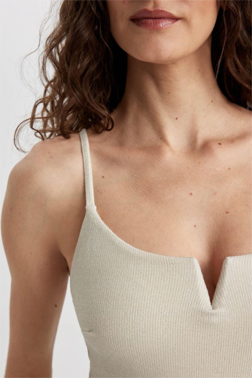 WOMAN Ecru Regular Fit Swimsuit