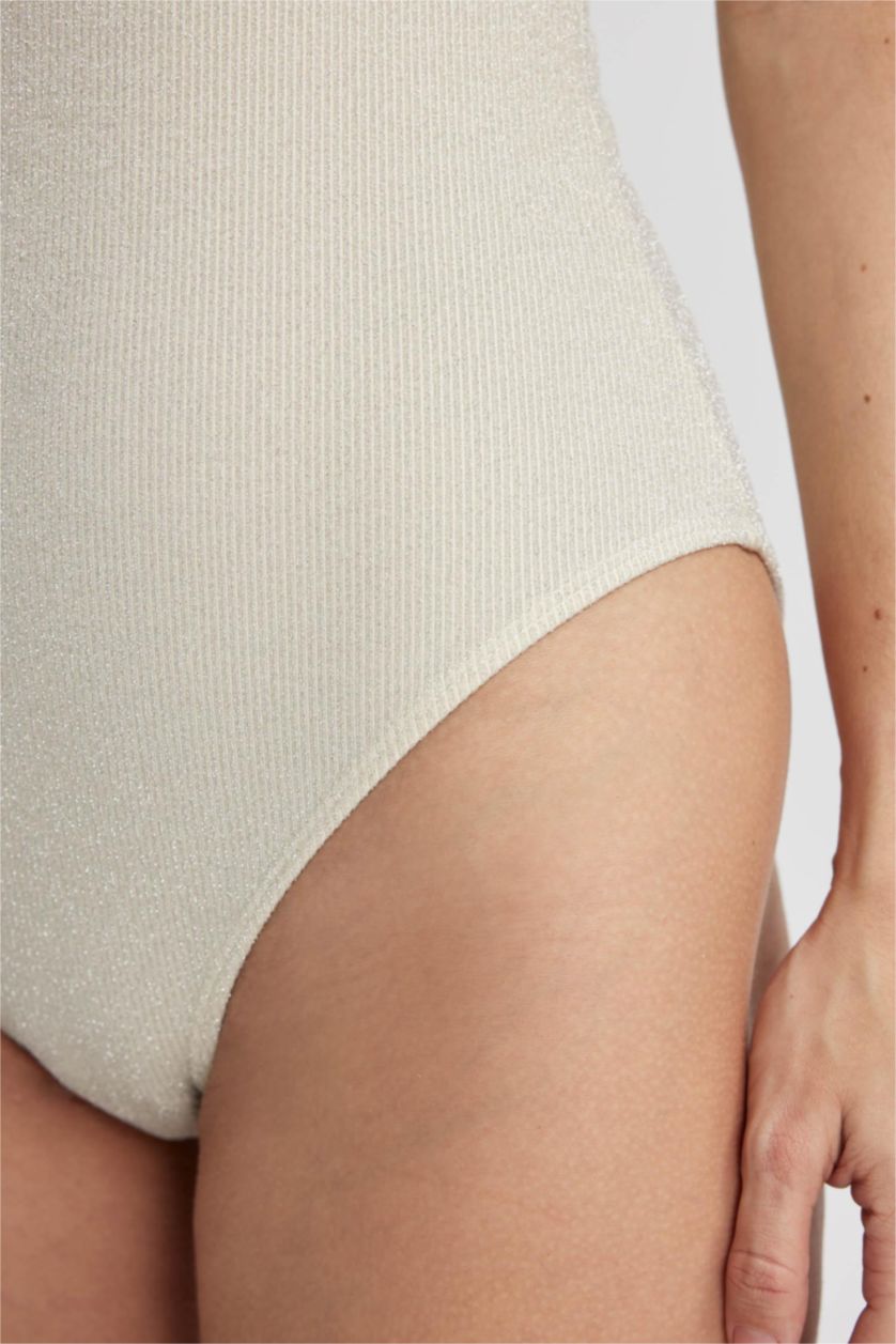 WOMAN Ecru Regular Fit Swimsuit