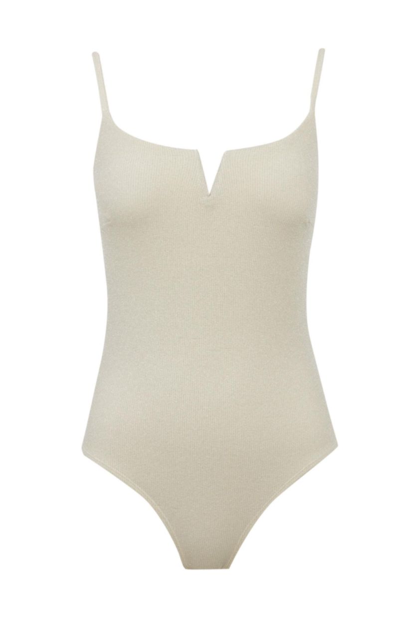 WOMAN Ecru Regular Fit Swimsuit