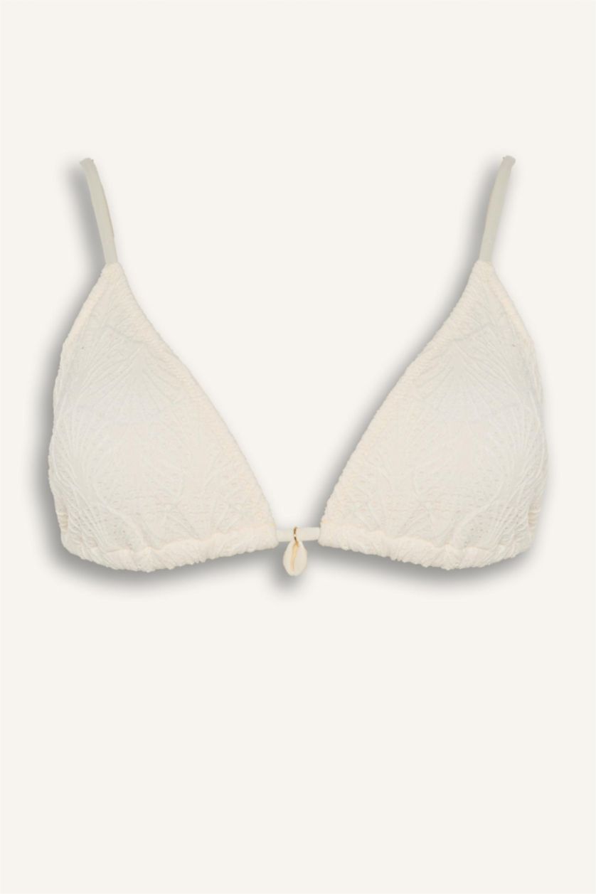 Әйелдерге экру Regular Fit кестелі ришелье бикини үсті