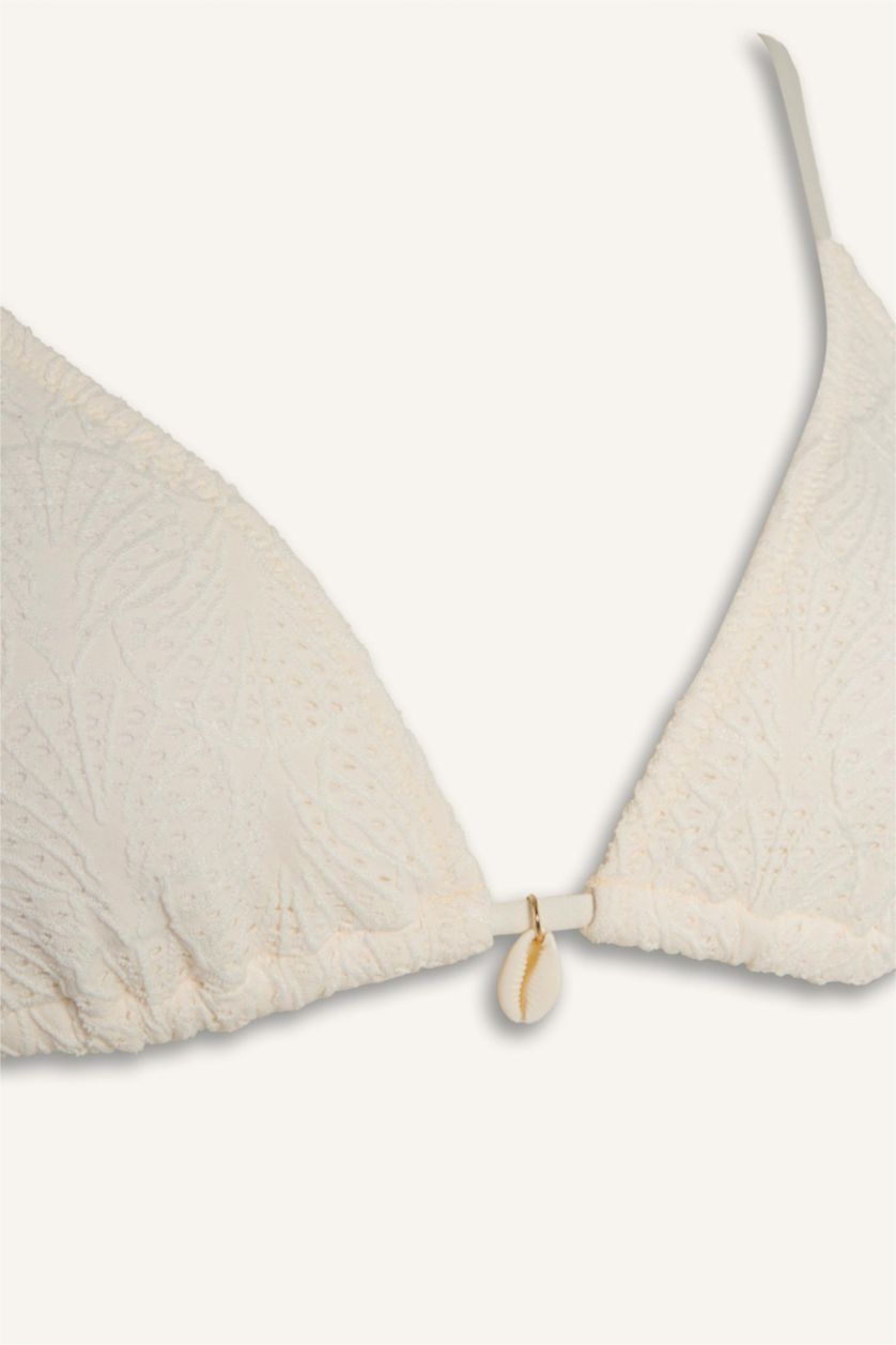 Әйелдерге экру Regular Fit кестелі ришелье бикини үсті