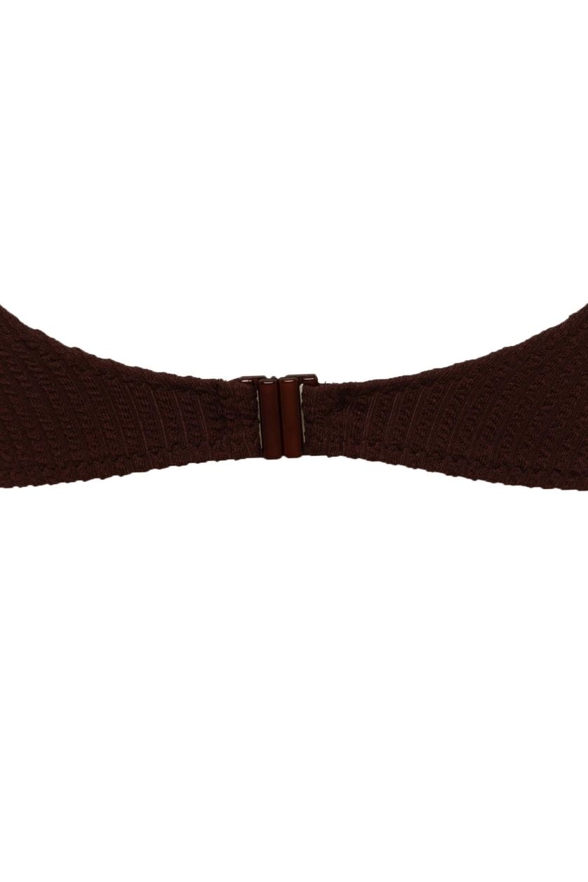 Woman Brown Regular Fit Wrap Bikini Top