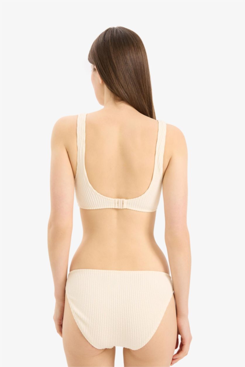 Kadın Ekru Regular Fit Bürümcük Bikini Altı