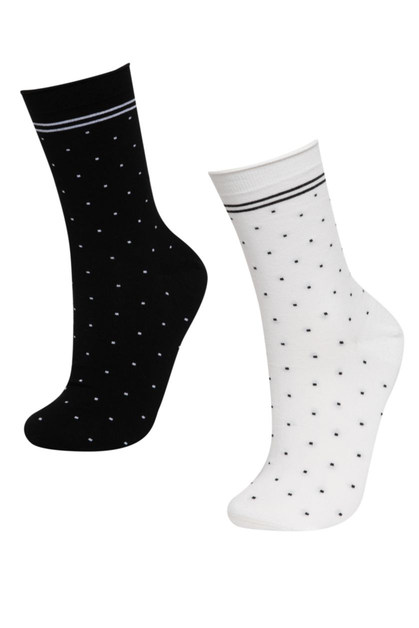 WOMAN White 2 piece Bamboo Long sock