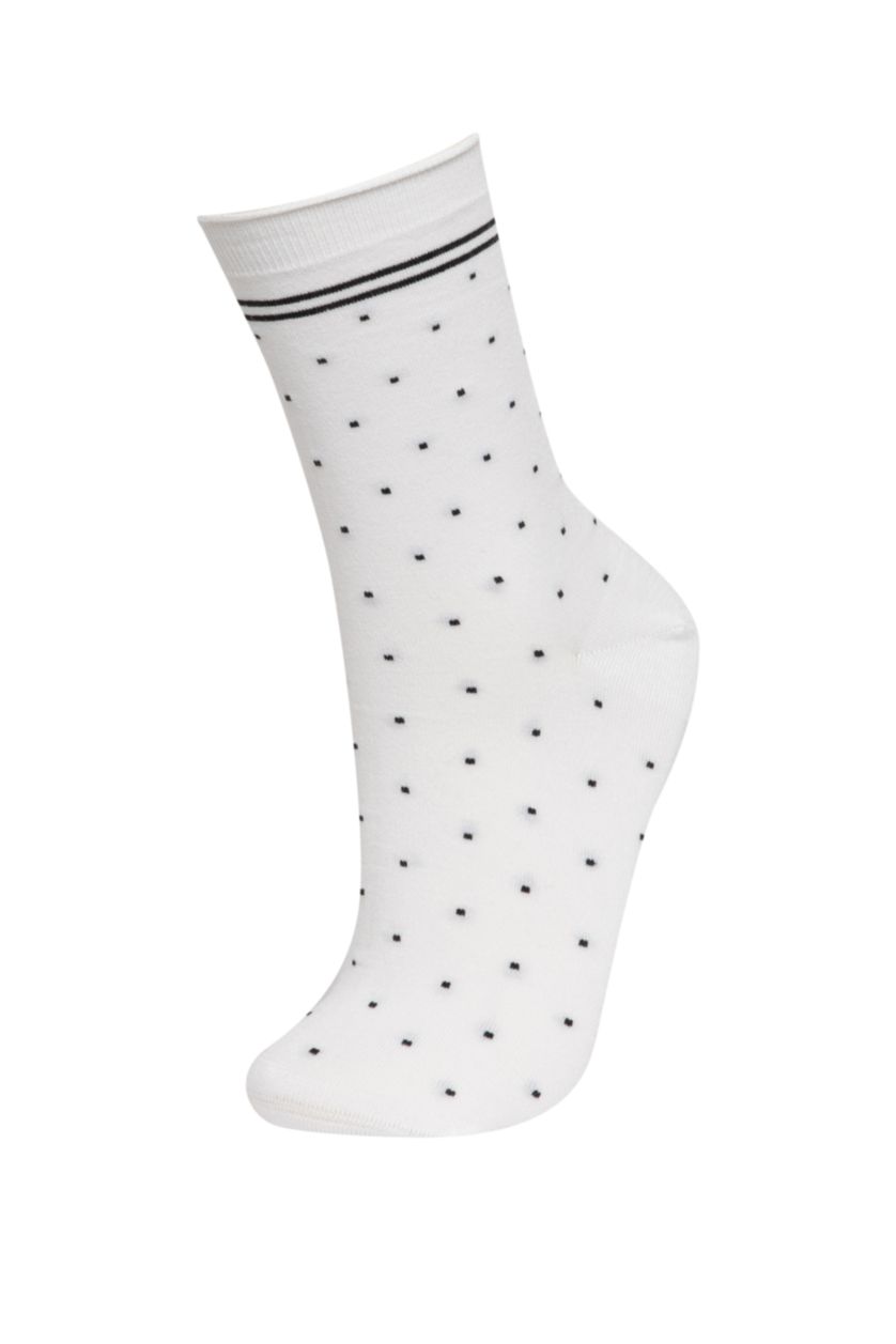 WOMAN White 2 piece Bamboo Long sock