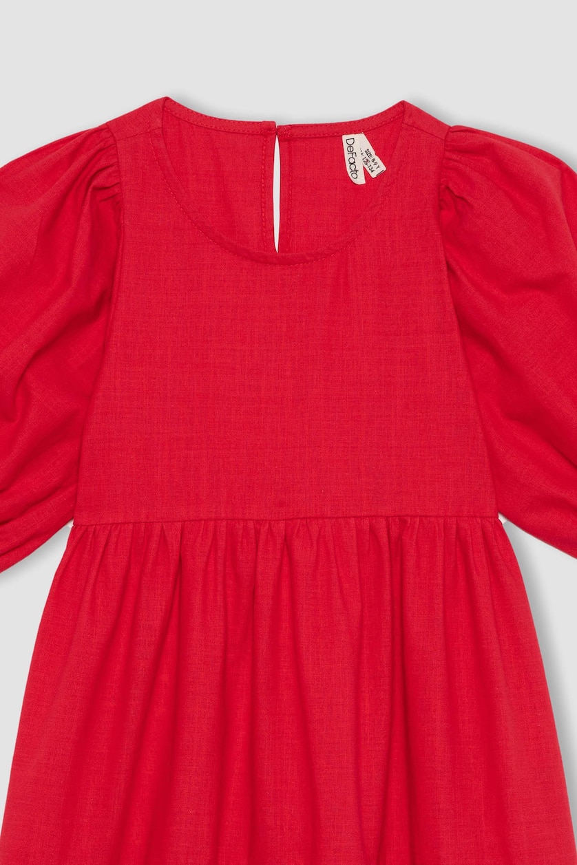 FILLES Rouge Robe rouge à Manches Courtes pour Fille