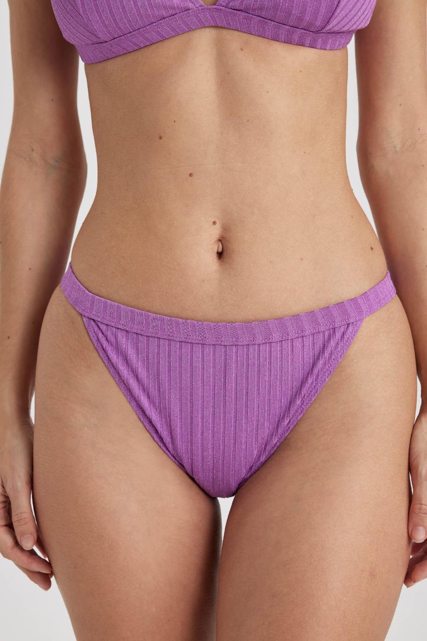 Kadın Mor Regular Fit Bikini Altı-Fall in Love