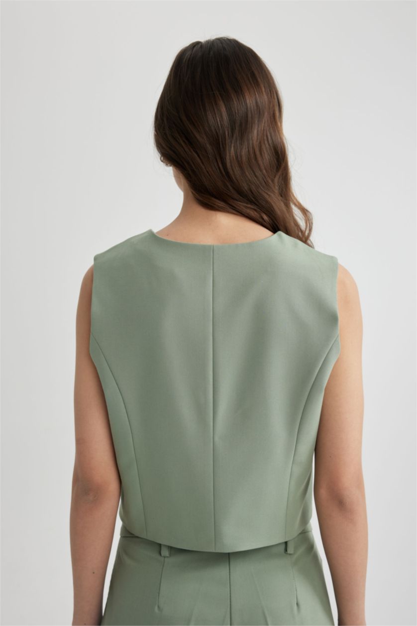 Әйелдерге ашық жасыл қалыпты пішім Жилет