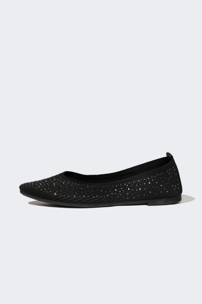WOMAN Black Woman Flat Sole Babet
