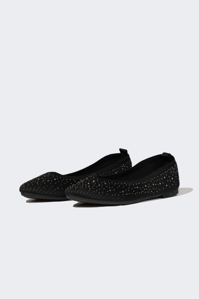 WOMAN Black Woman Flat Sole Babet