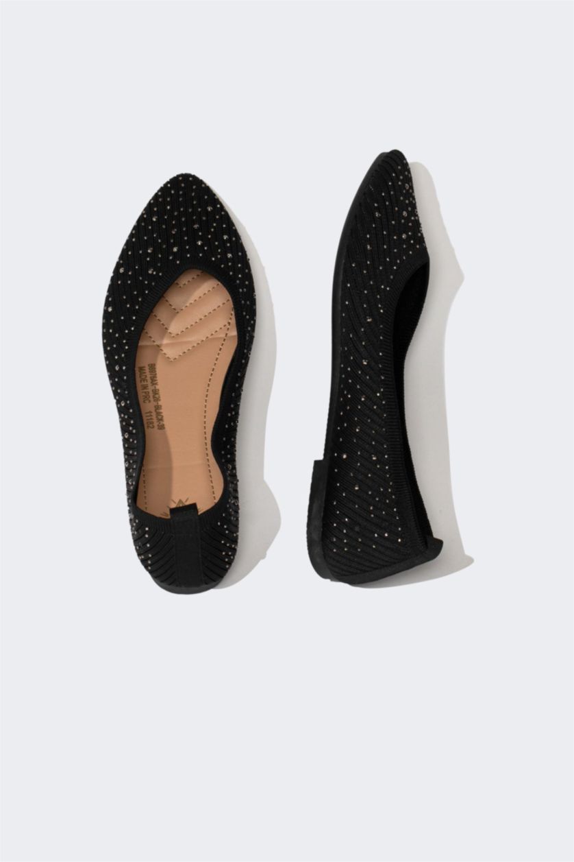 WOMAN Black Woman Flat Sole Babet