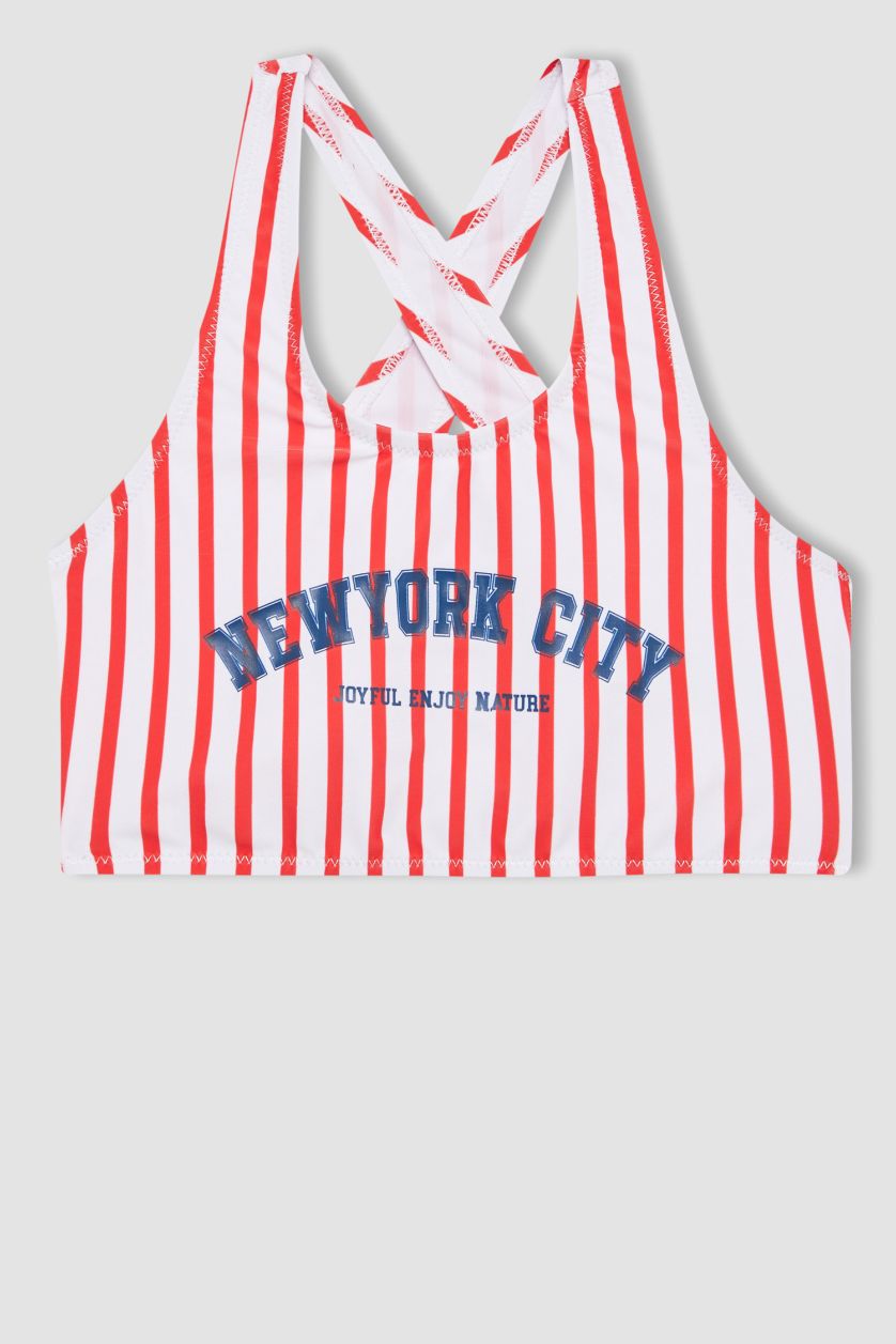 Girls & Teens Light Red Girl Printed 2 Piece Bikini Set