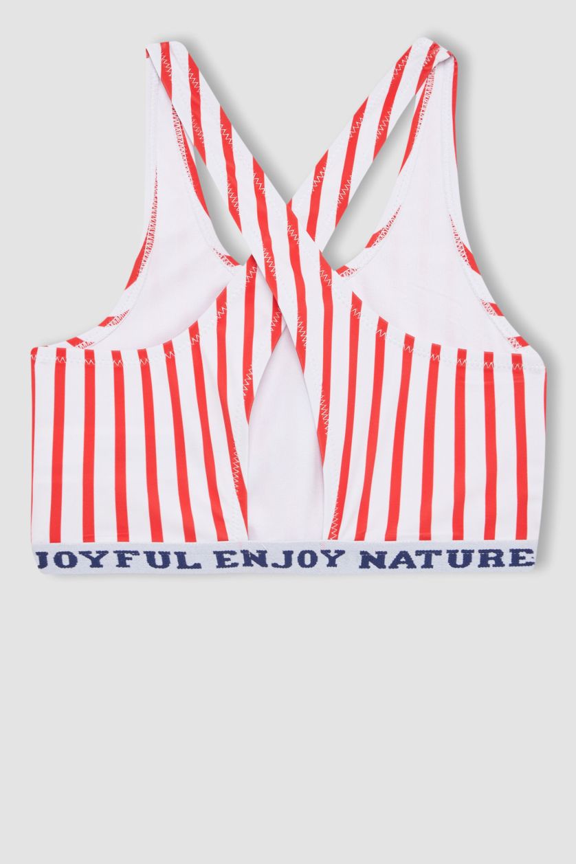 Girls & Teens Light Red Girl Printed 2 Piece Bikini Set