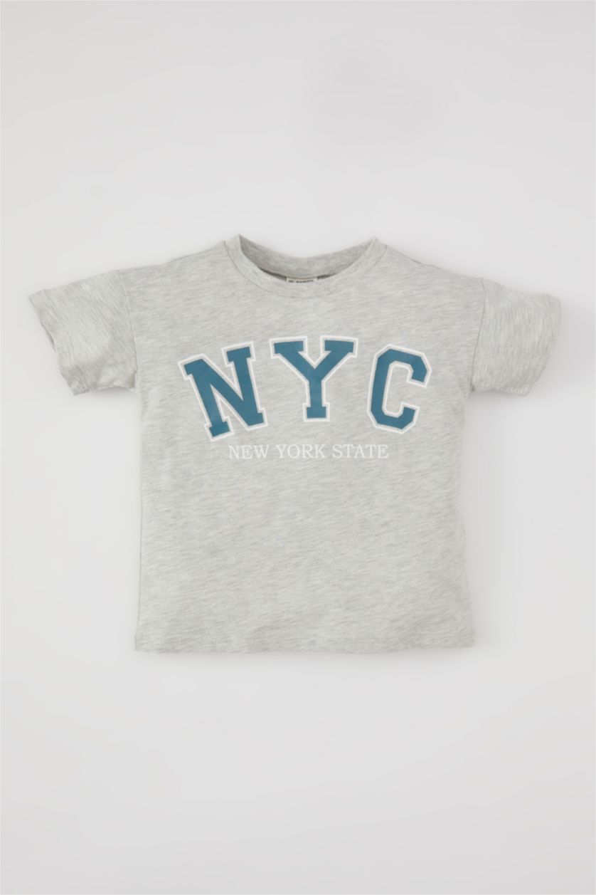BÉBÉ GARÇON Gris Clair T-Shirt à Manches Courtes imprimé pour Bébé Garçon