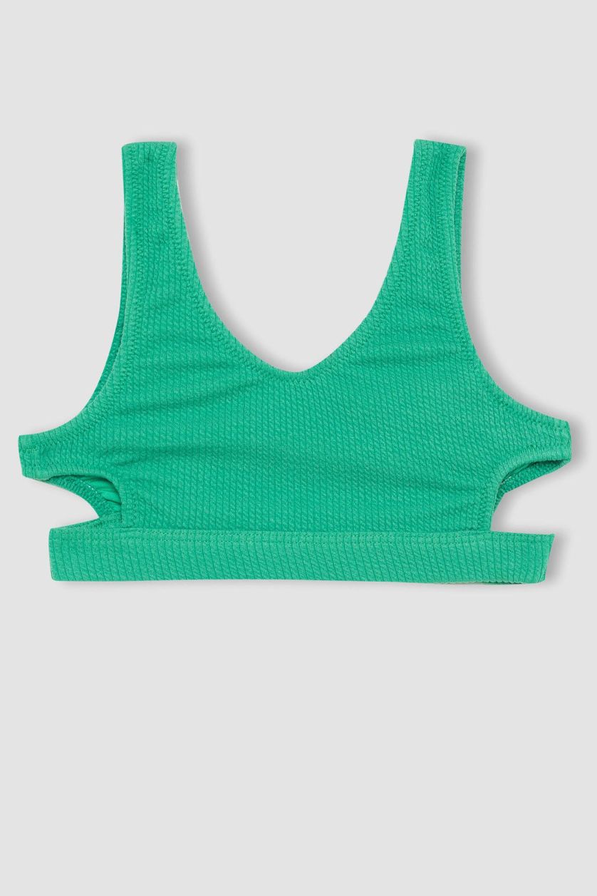 GIRLS & TEENS Green 2 piece Woven Bikini