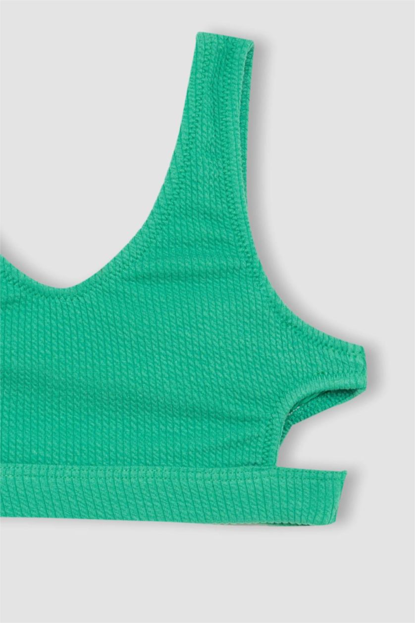 GIRLS & TEENS Green 2 piece Woven Bikini