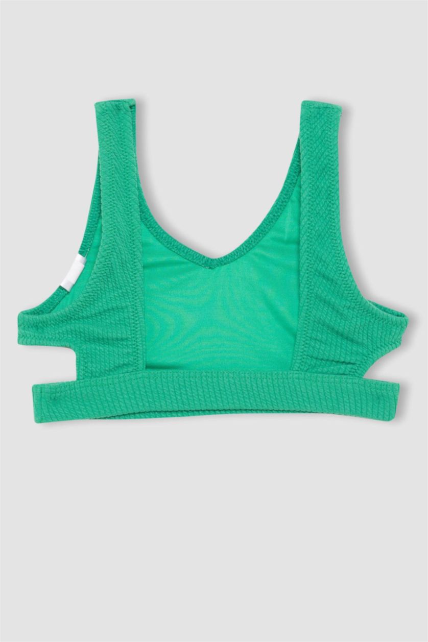 GIRLS & TEENS Green 2 piece Woven Bikini