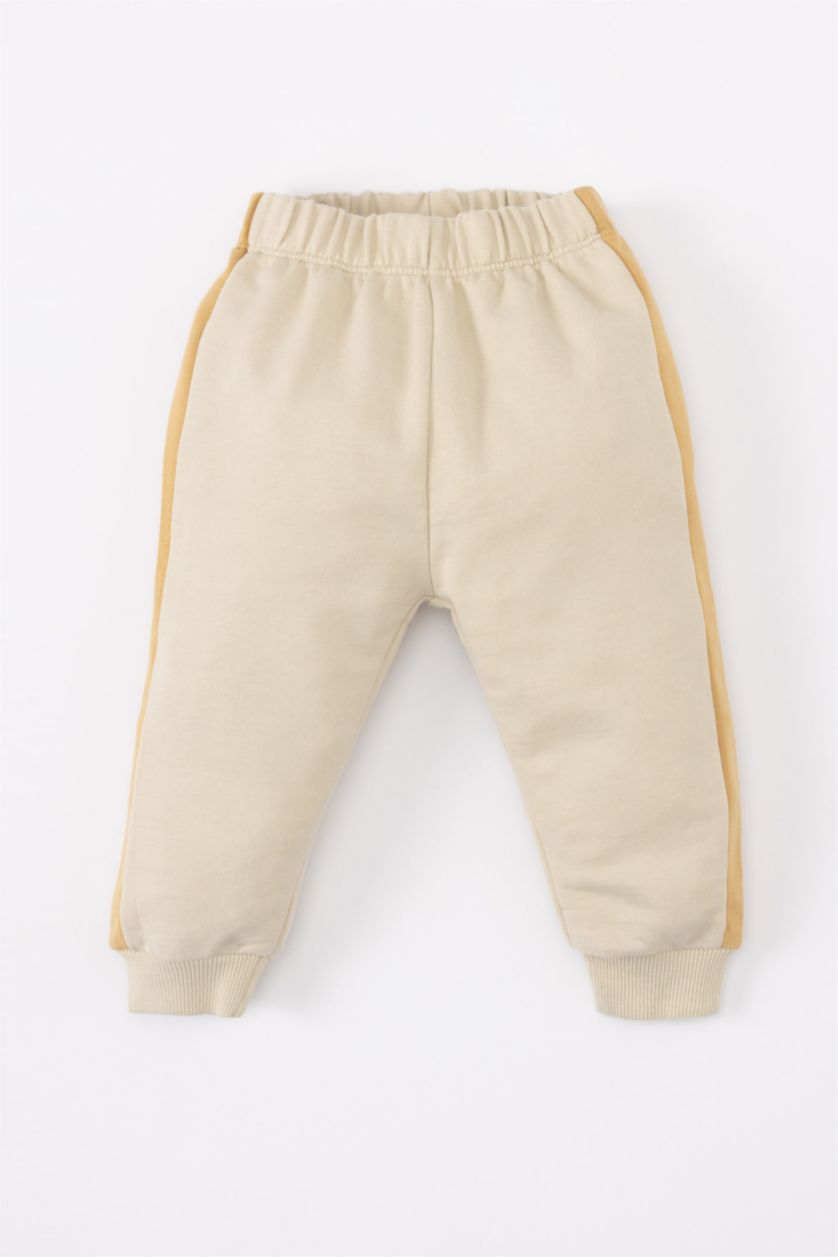 BABY BOY Beige Baby Boy Basic Sweatshirt Sweatpants 2 Piece Set