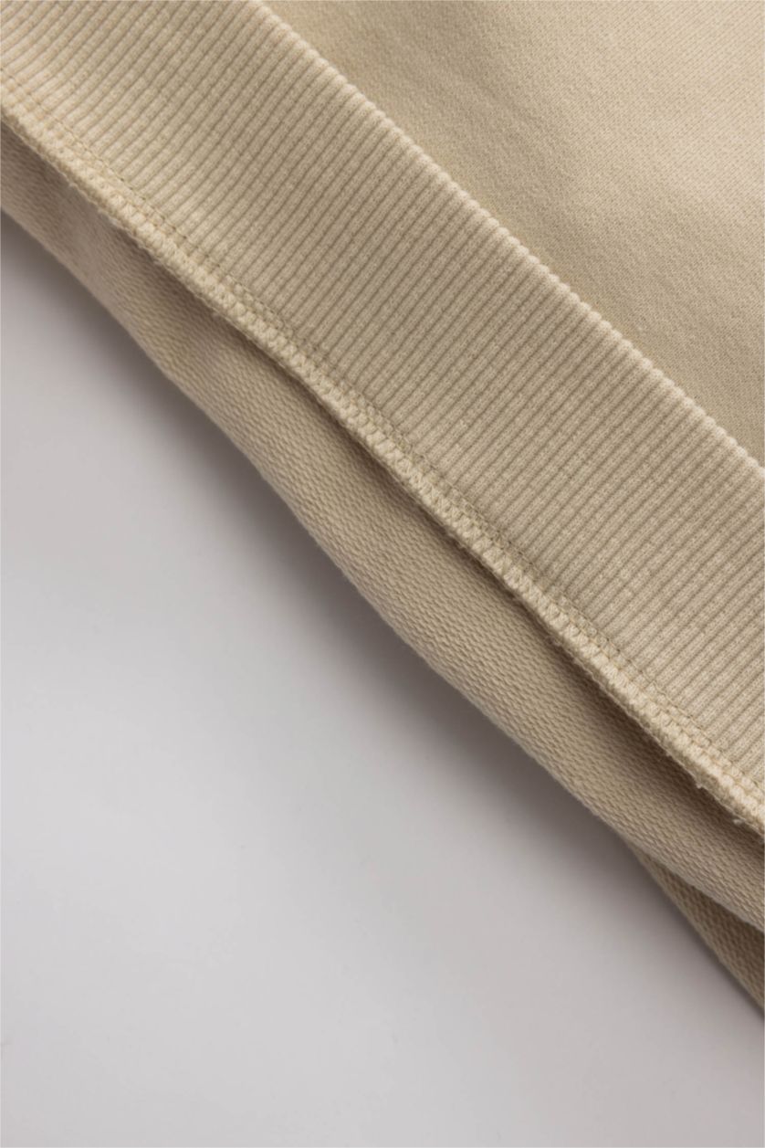 BABY BOY Beige Baby Boy Basic Sweatshirt Sweatpants 2 Piece Set