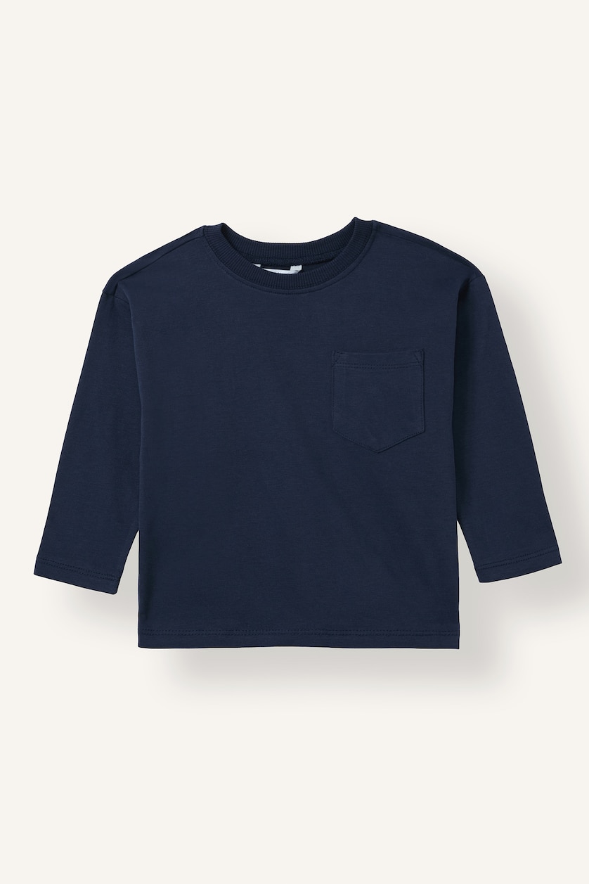 BABY BOY NAVY Baby Boy Regular Fit Crew Neck Long Sleeve T-Shirt