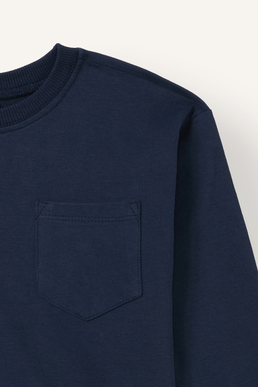 BABY BOY NAVY Baby Boy Regular Fit Crew Neck Long Sleeve T-Shirt
