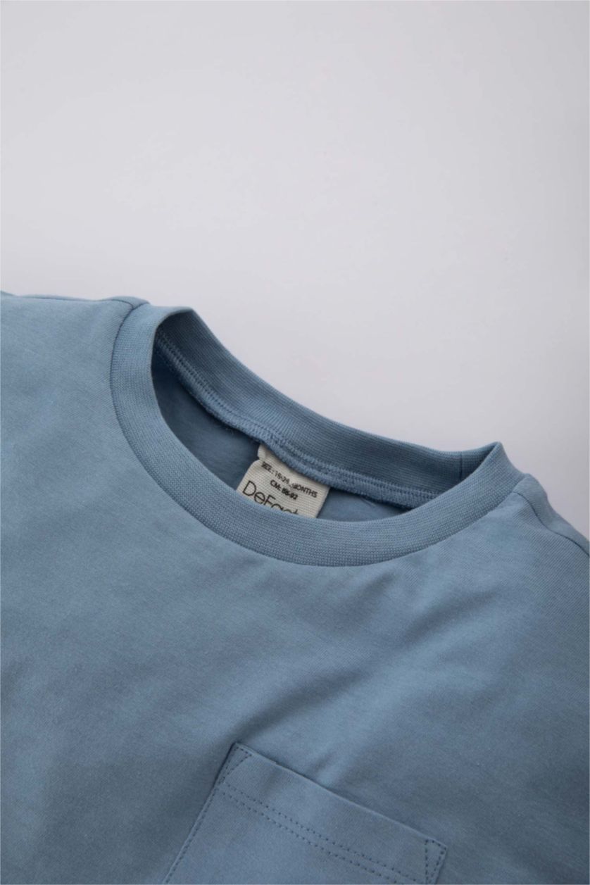 BABY BOY Blue Baby Boy Crew Neck Short Sleeve T-Shirt