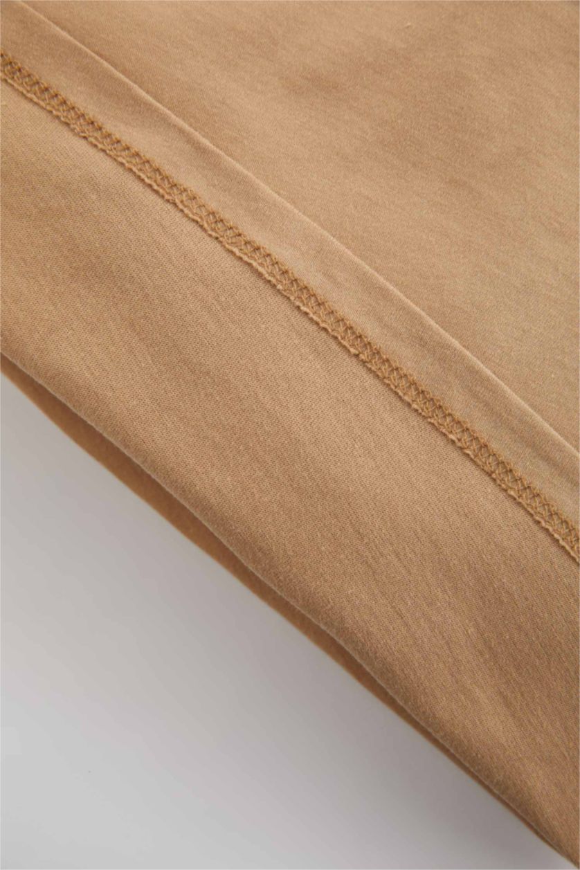 BÉBÉ GARÇON Beige T-Shirt à Manches Courtes à Col rond avec Motif Animalier pour Bébé Garçon