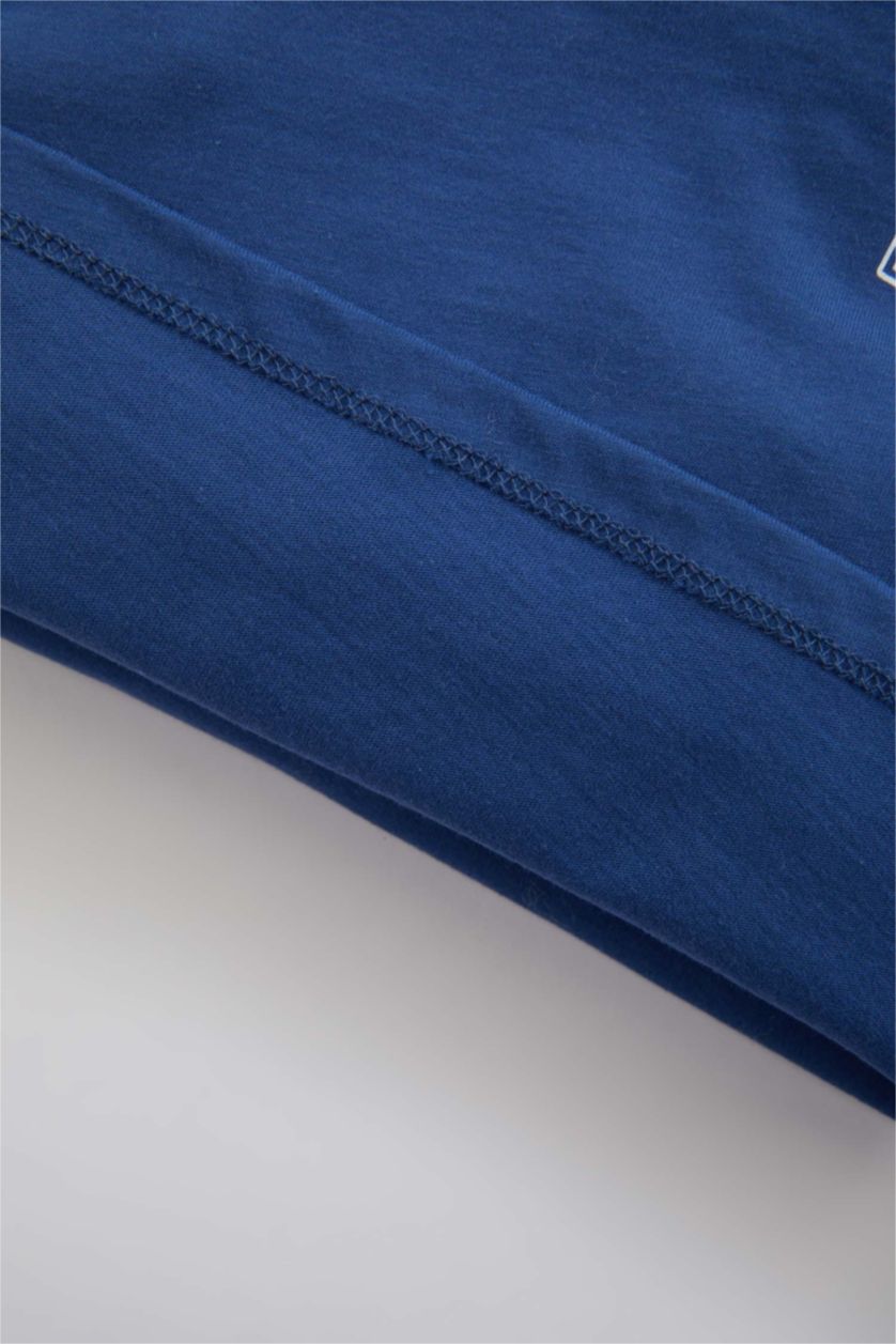 BABY BOY Indigo Baby Boy Crew Neck Printed Short Sleeve T-Shirt